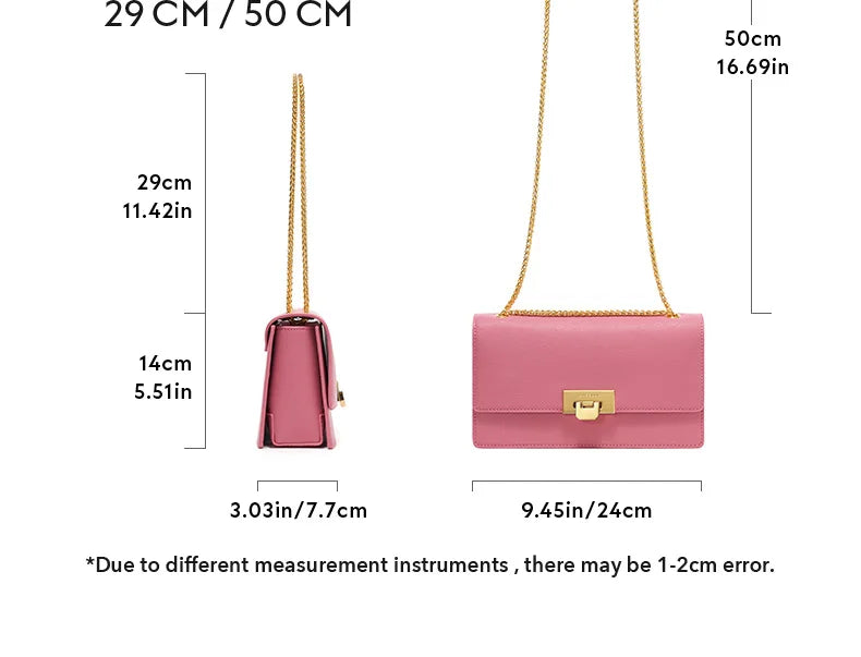 2025 Classic Style Luxury Square Leather Bag: Stylish Handbag for Every Occasion