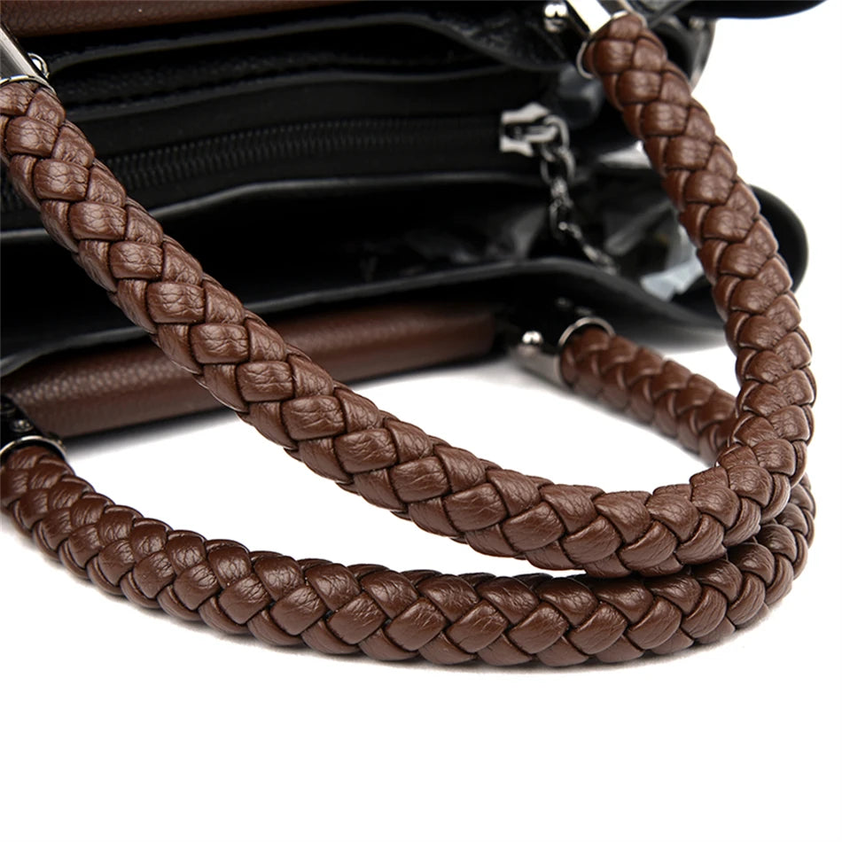 3-Layer Alligator Leather Crossbody Bag: Luxury Designer Handbag for Women