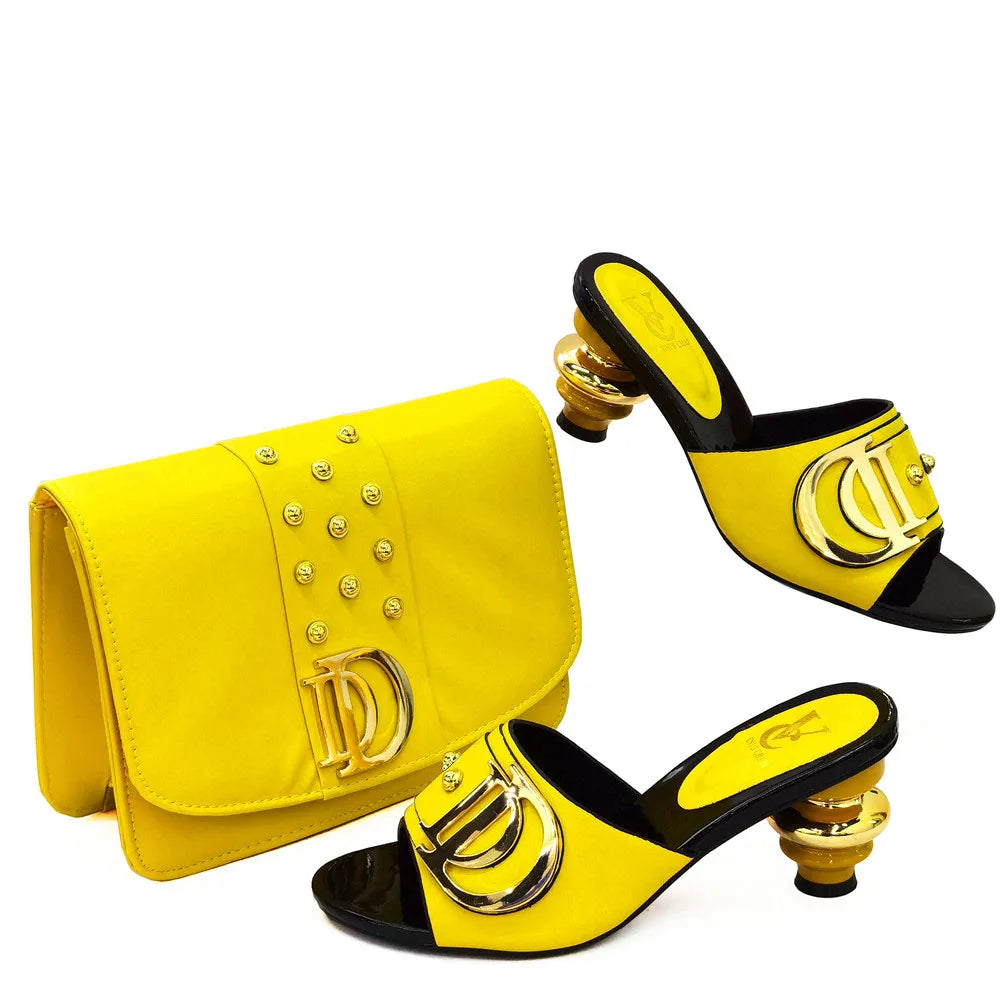 New Special Style Italian Design Shoes and Bags Set - Elegant Wedding Pumps with Matching Bag