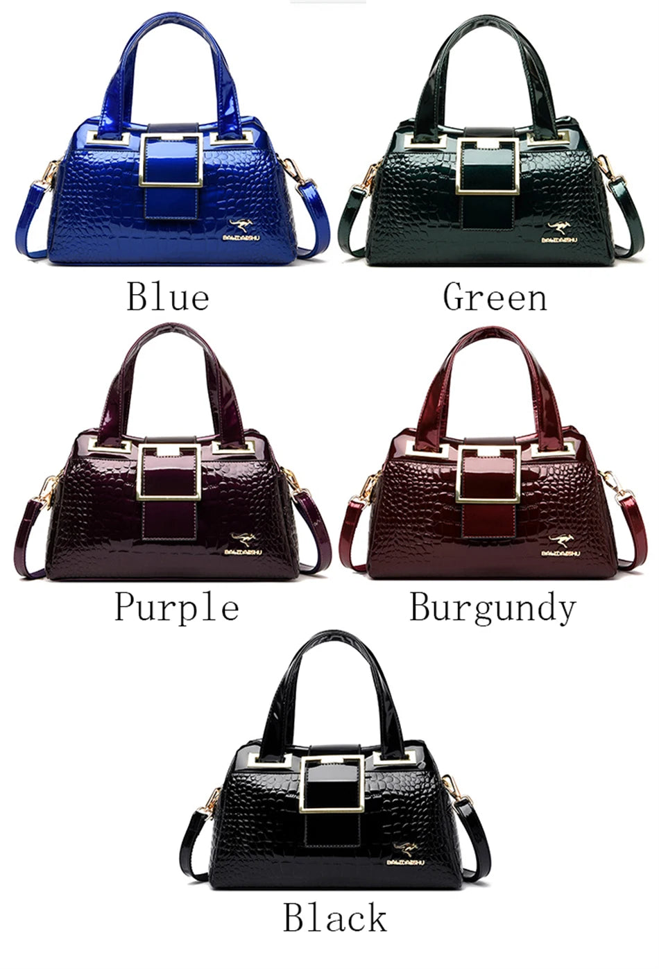 2-Layer Large Capacity Luxury Tote Bag: Designer Crocodile Pattern Handbag for Women