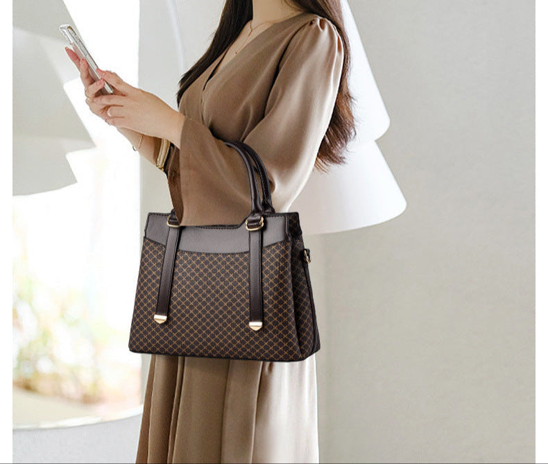 2025 Women's Luxury Large Capacity Handbag: Handmade Fashion Shoulder Bag for Office & Travel