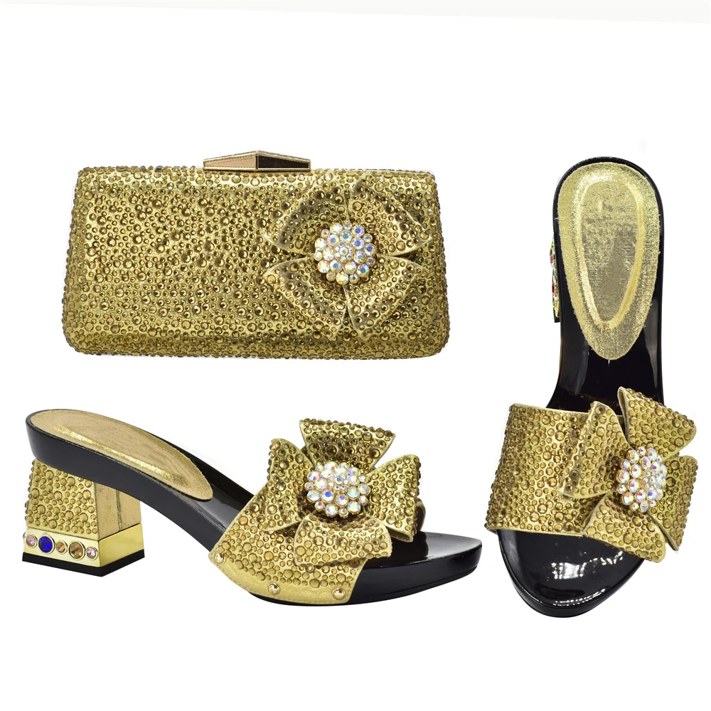 New Arrival Italian Shoes and Bags Set - Free Shipping! Matching Shoes and Bags for Women’s Wedding