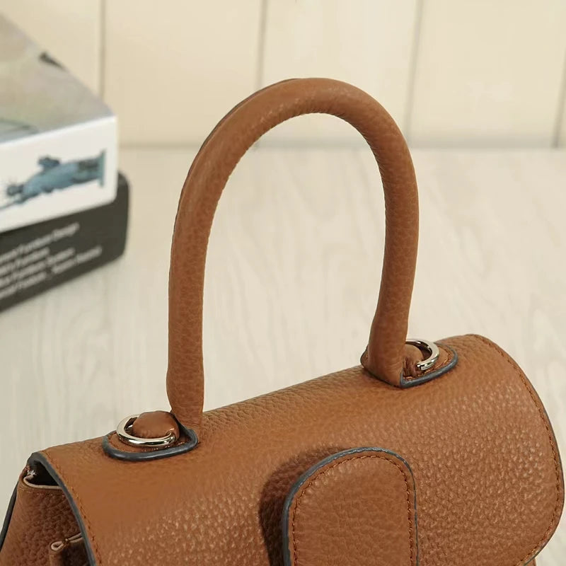 2025 Designer Luxury Fashion: 100% Genuine Leather Women’s Top-Handle Handbag