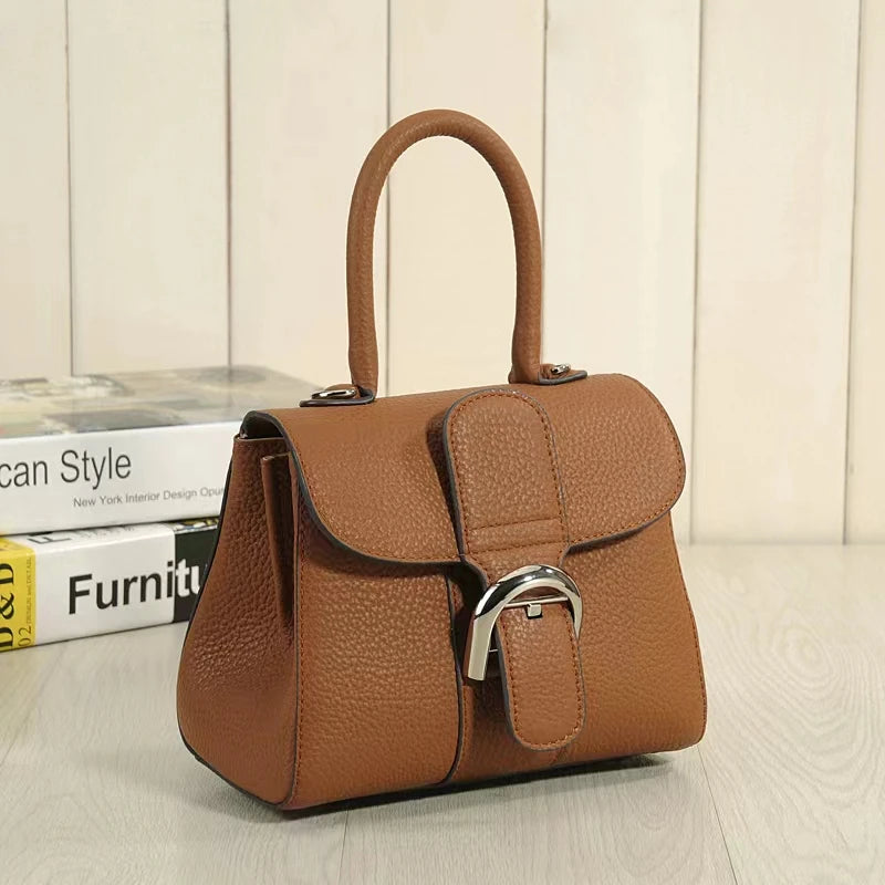 2025 Designer Luxury Fashion: 100% Genuine Leather Women’s Top-Handle Handbag