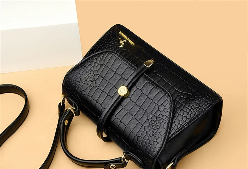 2025 Luxury Crocodile Leather Crossbody Bag: Designer Handbag for Women