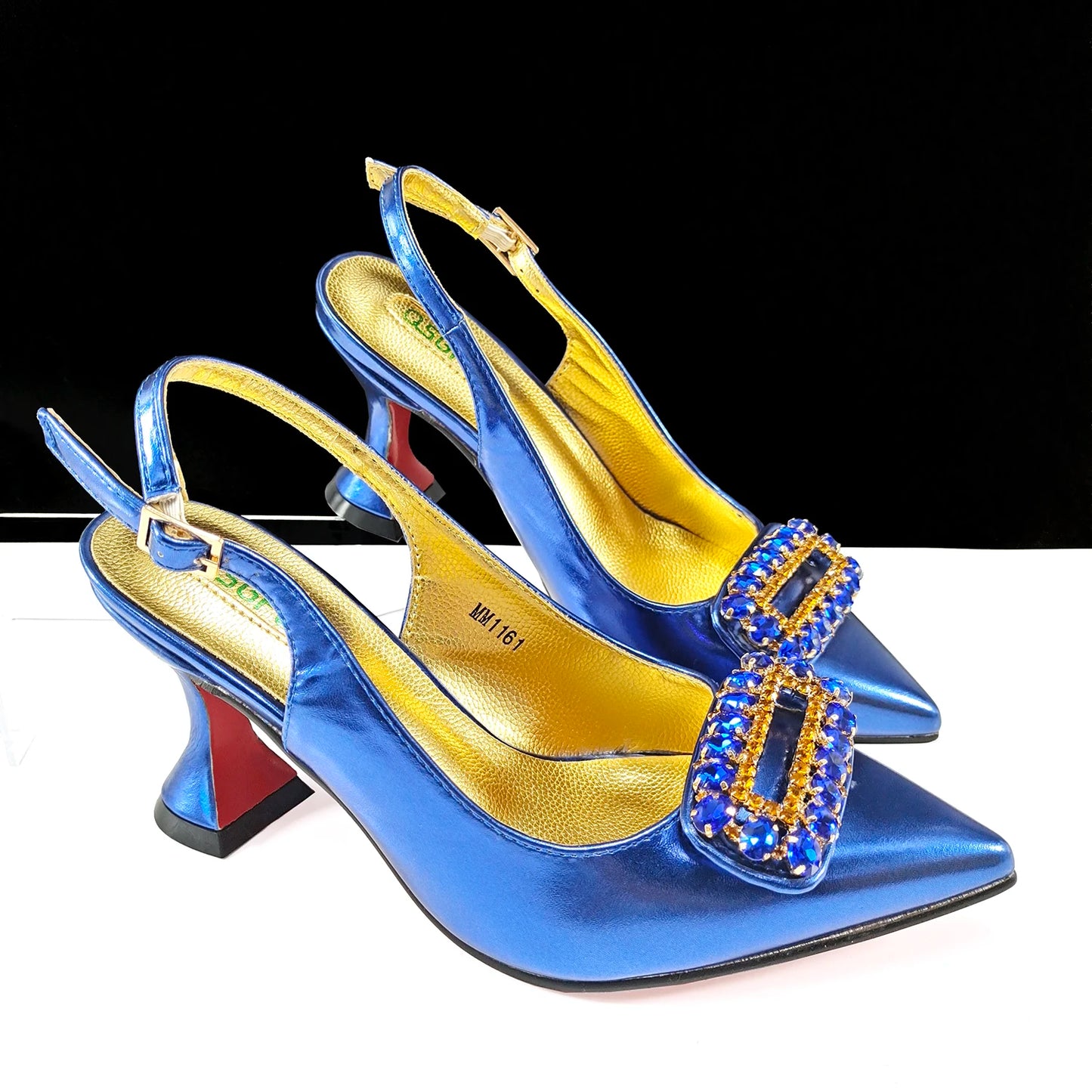 Italian Design Rhinestone-Encrusted Ladies Party Shoes & Special Bag Set - Women’s High Heels with Dual Purpose Wedding Bag