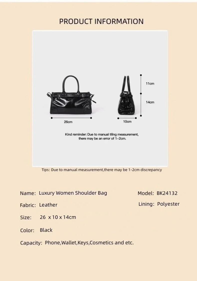 Luxury Bowling Tote Bag: High-End Women's Handbag with Large Capacity