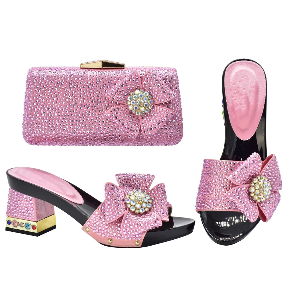 New Arrival Italian Shoes and Bags Set - Free Shipping! Matching Shoes and Bags for Women’s Wedding