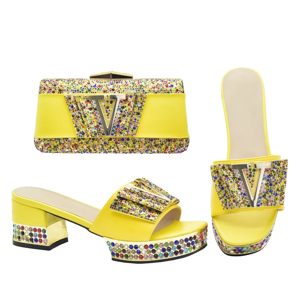 New Arrival Women's Shoes and Bags Match Set - Sale on Shoe and Bag Set for Parties and Weddings