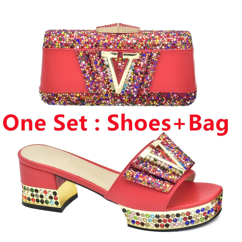 New Arrival Women's Shoes and Bags Match Set - Sale on Shoe and Bag Set for Parties and Weddings