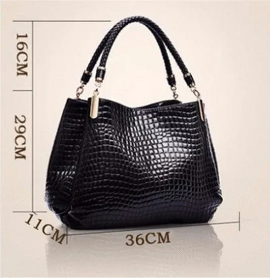 3-Layer Alligator Leather Crossbody Bag: Luxury Designer Handbag for Women