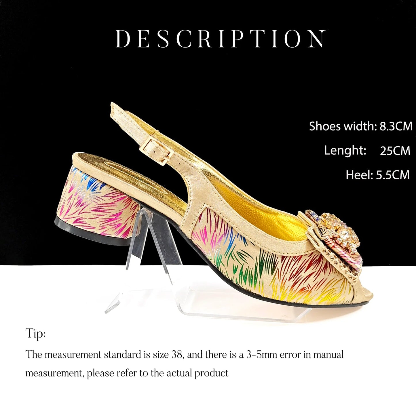 New Design Style Women's Heels and Elegant Bag Set - Color-Matching Handbag for Wedding and Party