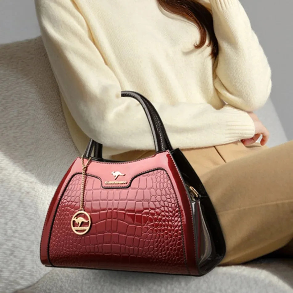 Casual Tote Women's Handbag: High-Quality Leather Top-Handle with Luxury