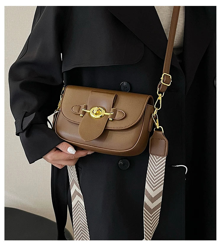 2025 Women's Retro Underarm Bag - High-End Light Luxury Print Contrast Color Minimalist One Shoulder Crossbody Bag