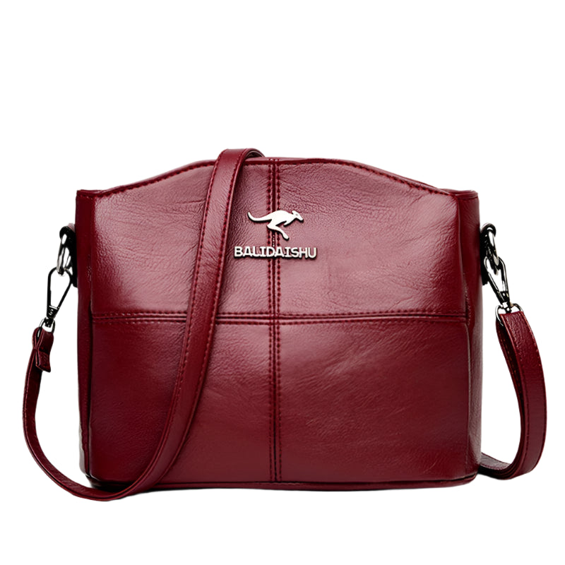 Soft Leather Luxury Handbags: Designer 3-Layer Shoulder & Crossbody Bag for Women