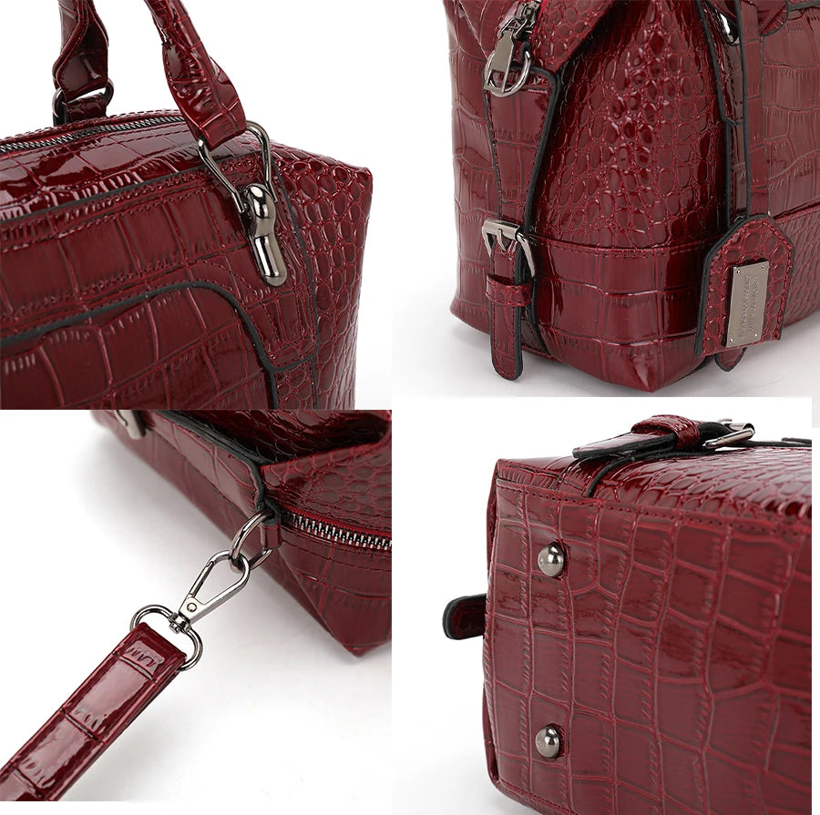 2025 New Mom Shoulder Designer Bag: Luxury Crocodile Pattern Retro Handbag