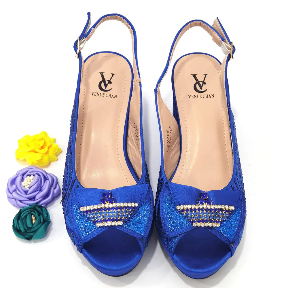 2025 High-Heeled Sandals & Bag Set - Fashion Rhinestone Sexy Pumps for Women’s Party and Wedding