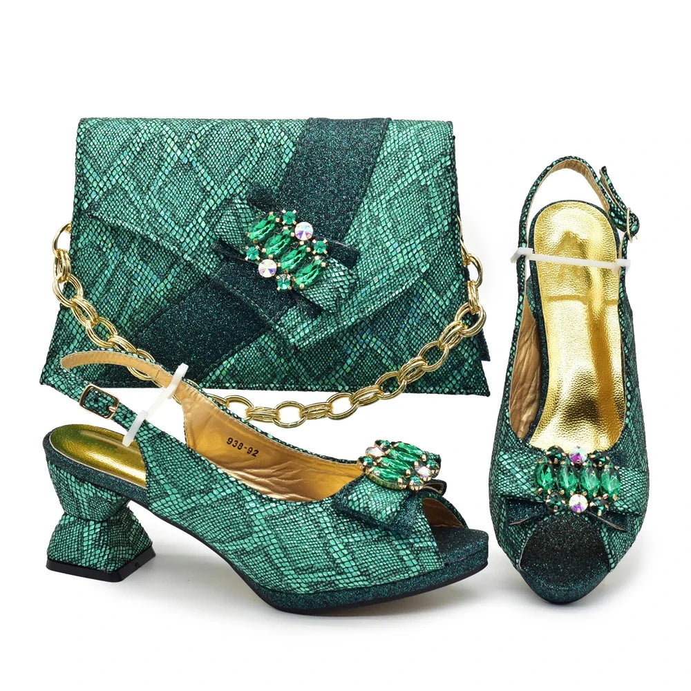 New Fashion Italian Shoes with Matching Bags for Women - Latest Luxury Designer Pumps & Bag Set