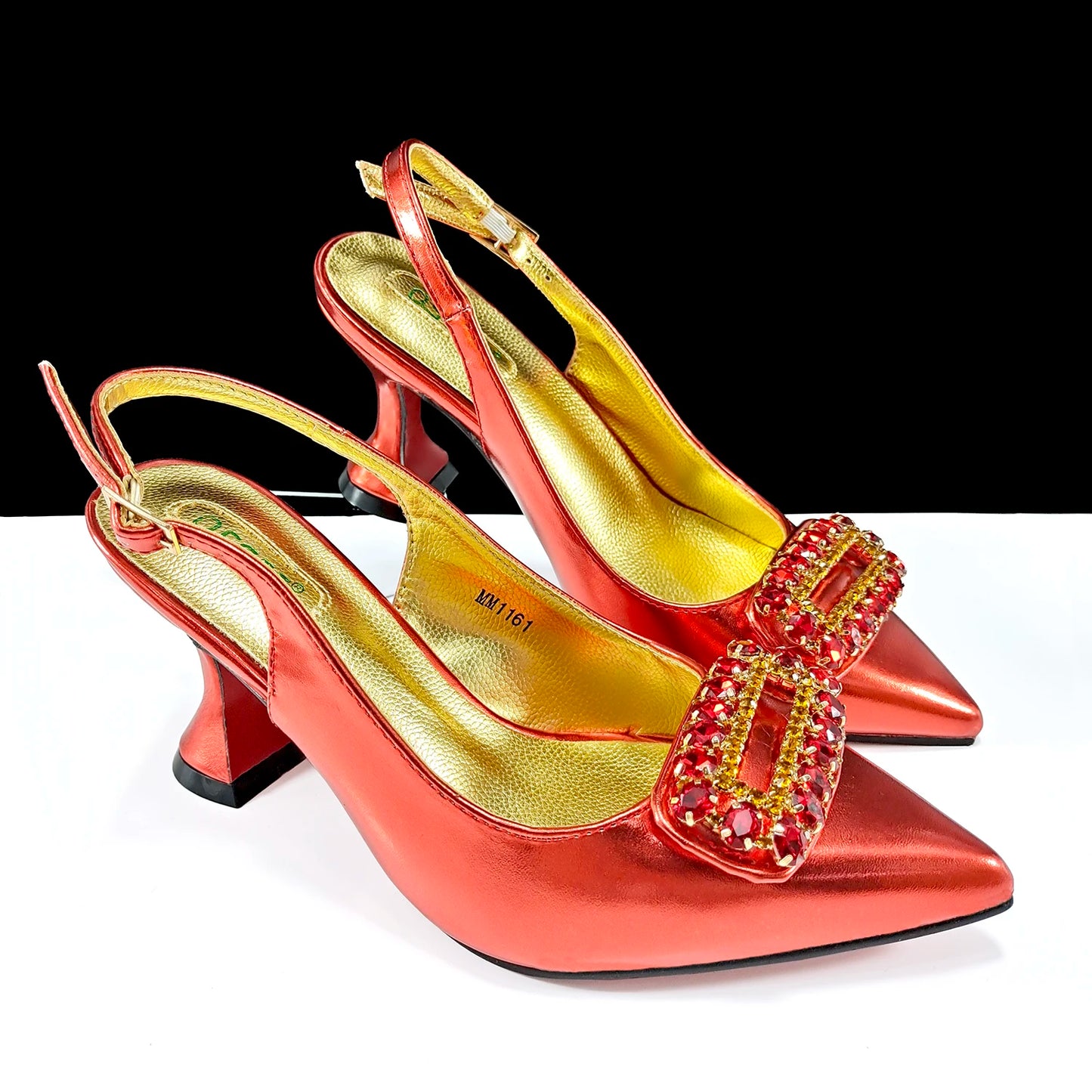 Italian Design Rhinestone-Encrusted Ladies Party Shoes & Special Bag Set - Women’s High Heels with Dual Purpose Wedding Bag