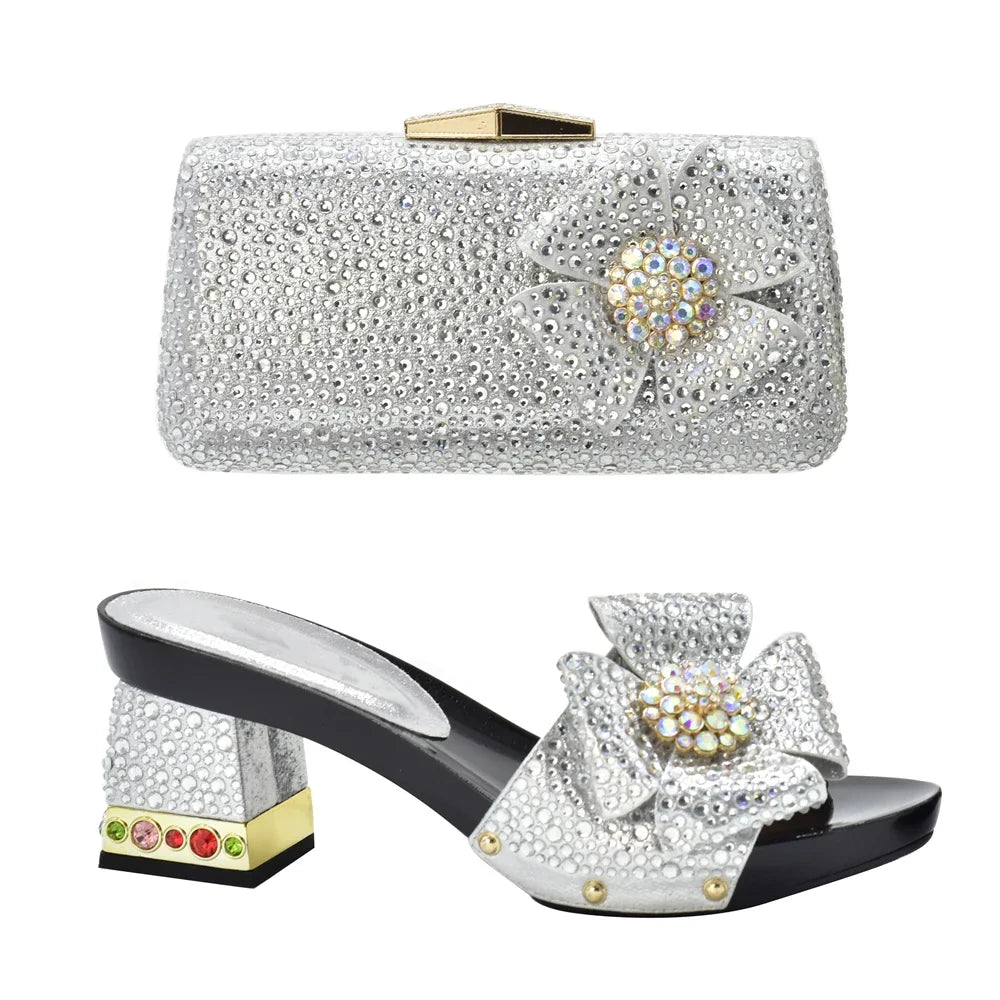 New Arrival Italian Shoes and Bags Set - Free Shipping! Matching Shoes and Bags for Women’s Wedding