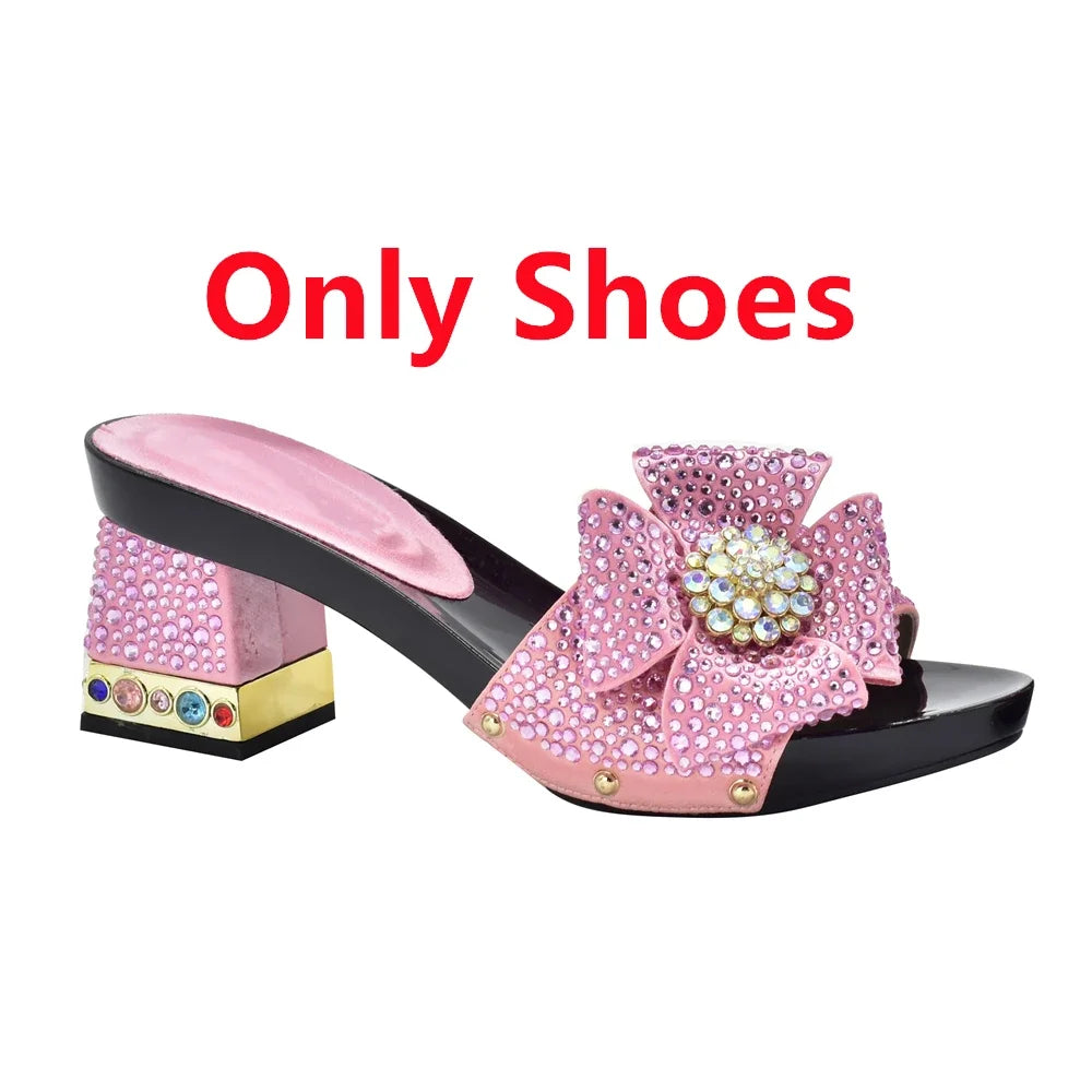 New Arrival Italian Shoes and Bags Set - Free Shipping! Matching Shoes and Bags for Women’s Wedding