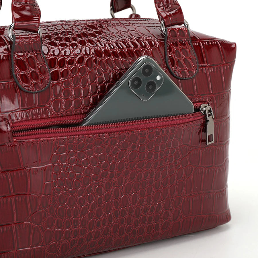 2025 New Mom Shoulder Designer Bag: Luxury Crocodile Pattern Retro Handbag