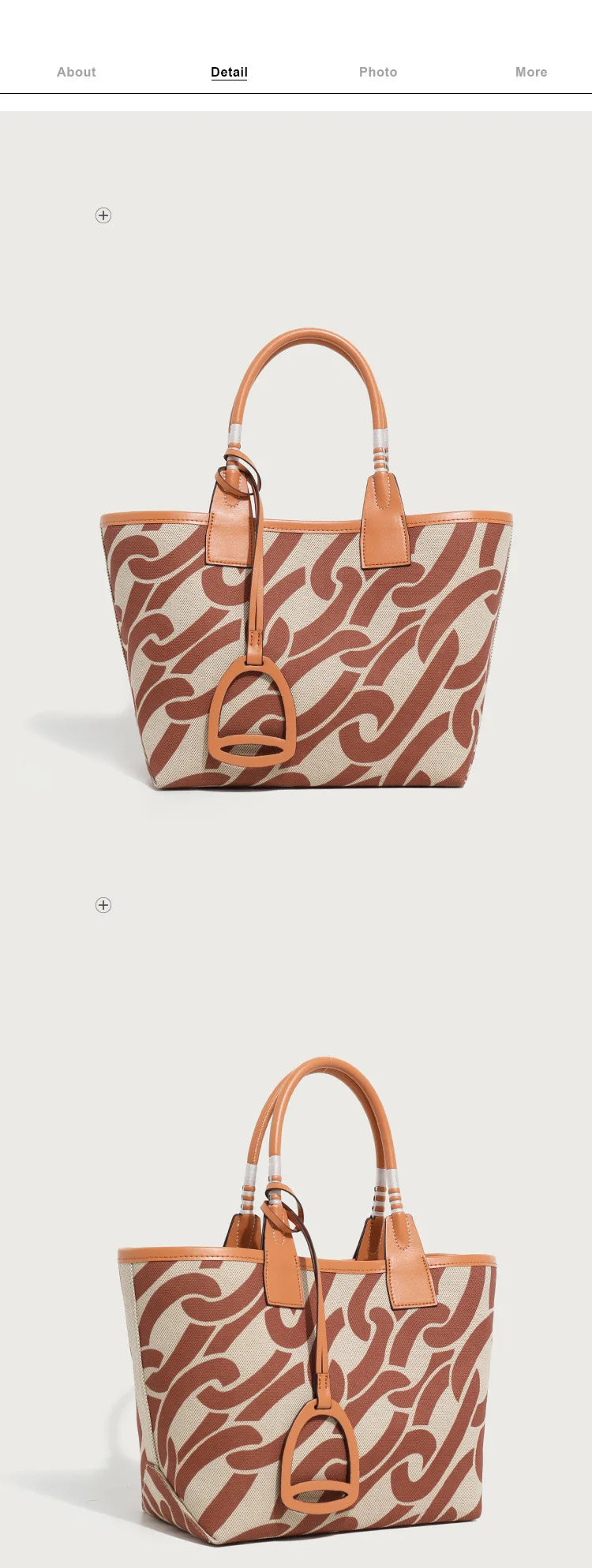 2025 Trendy High-Quality Tote Bag for Women: Geometric Printed Satchel