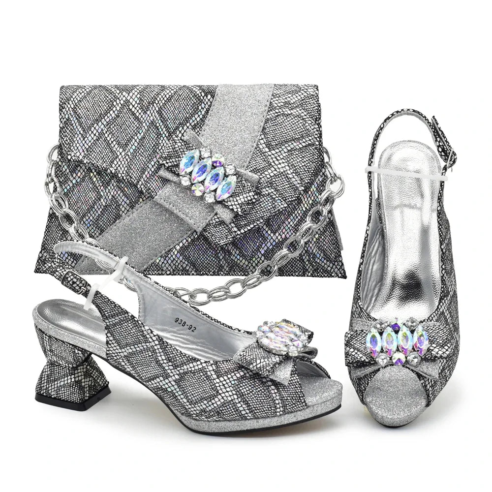 New Fashion Italian Shoes with Matching Bags for Women - Latest Luxury Designer Pumps & Bag Set