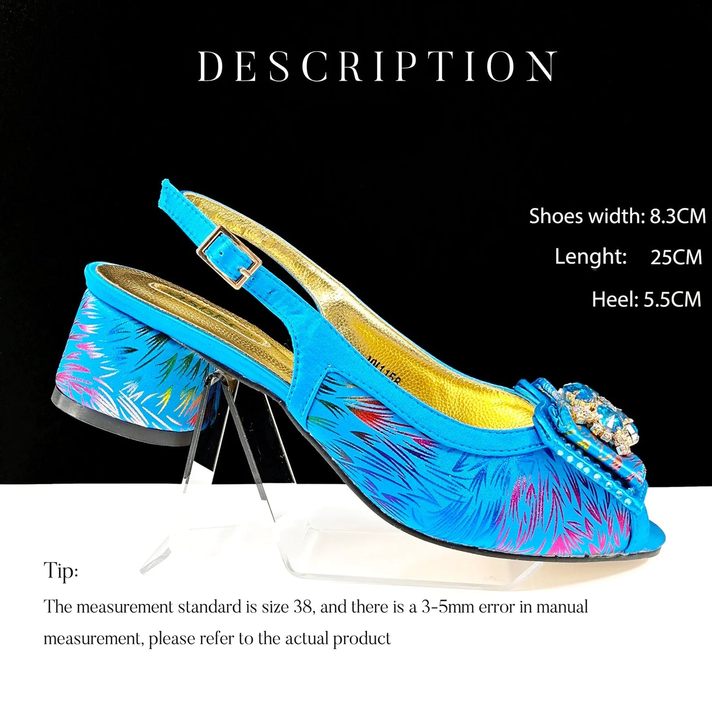 New Design Style Women's Heels and Elegant Bag Set - Color-Matching Handbag for Wedding and Party