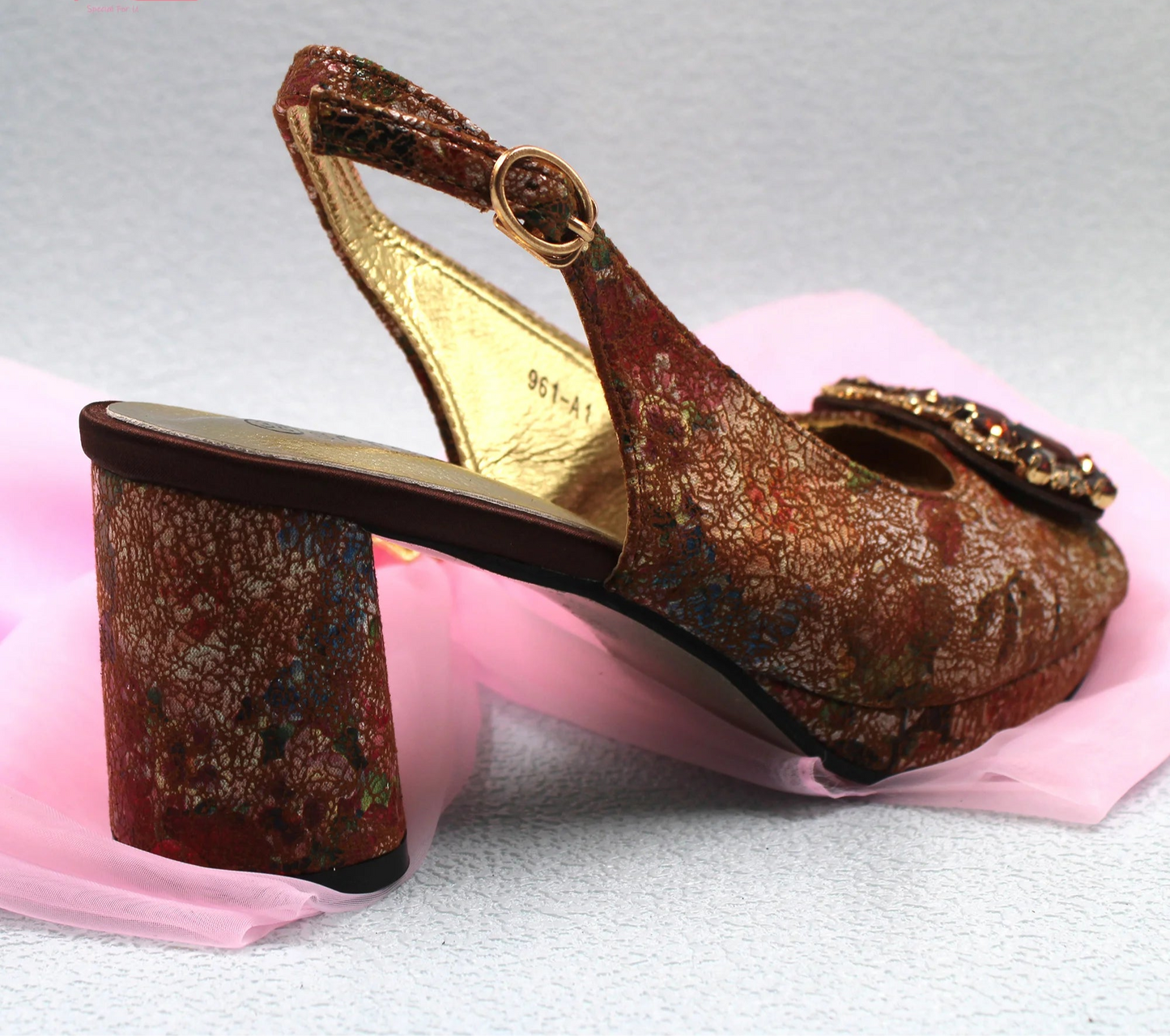 2025 Elegant Yellow Comfort Heels & Bag Set for Women - High-Quality Italian Design with Sparkling Crystals