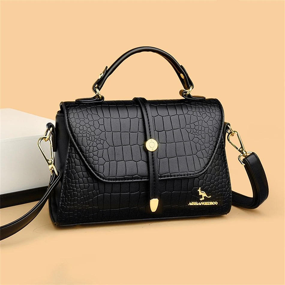 2025 Luxury Crocodile Leather Crossbody Bag: Designer Handbag for Women