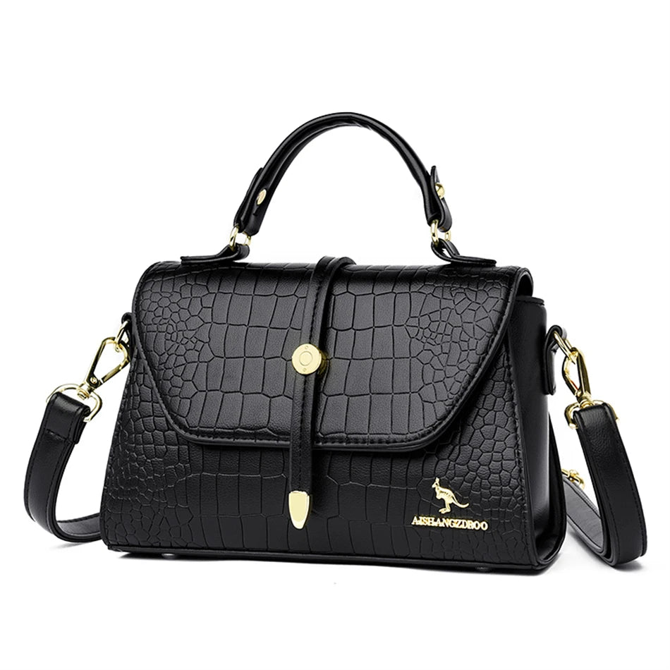 2025 Luxury Crocodile Leather Crossbody Bag: Designer Handbag for Women