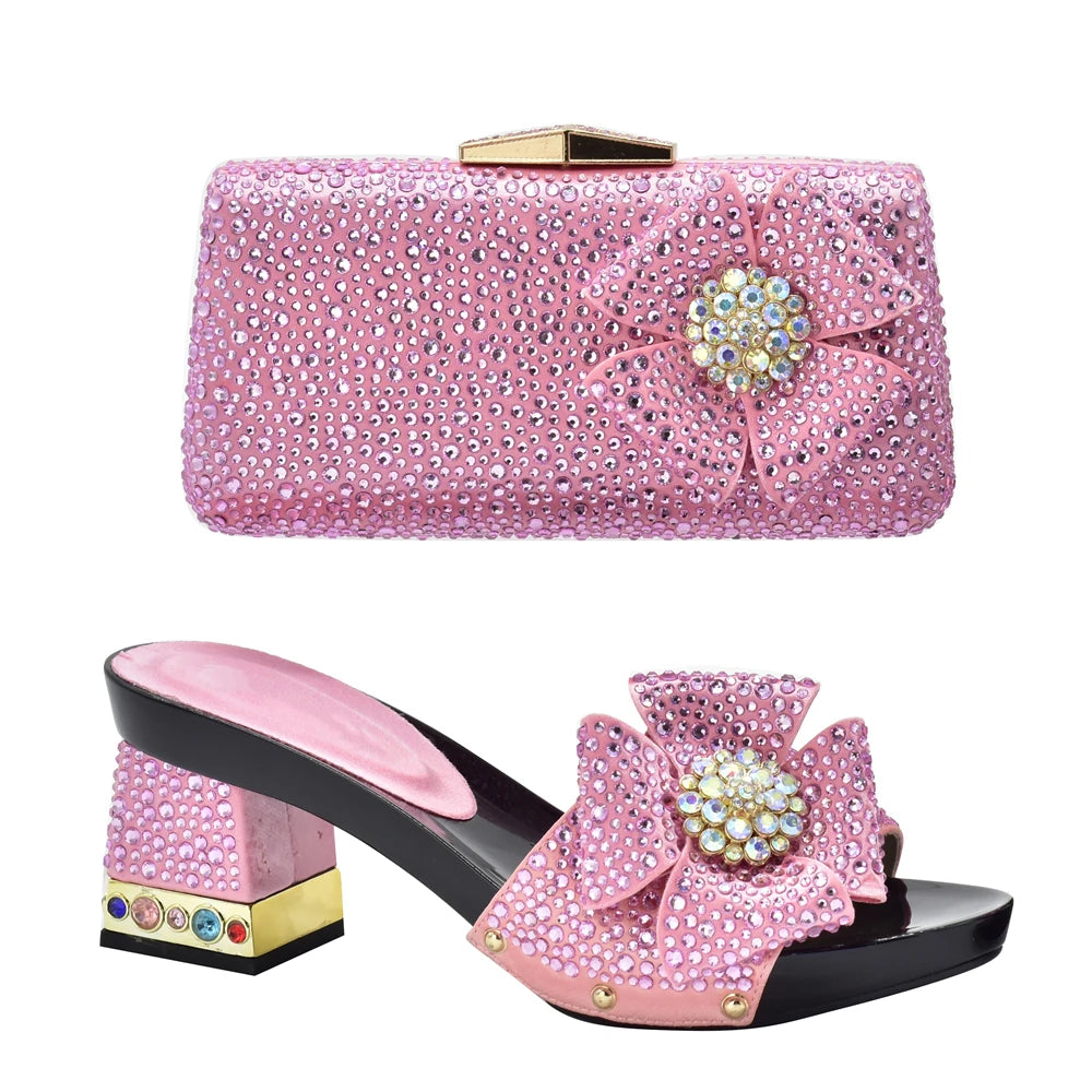 New Arrival Italian Shoes and Bags Set - Free Shipping! Matching Shoes and Bags for Women’s Wedding