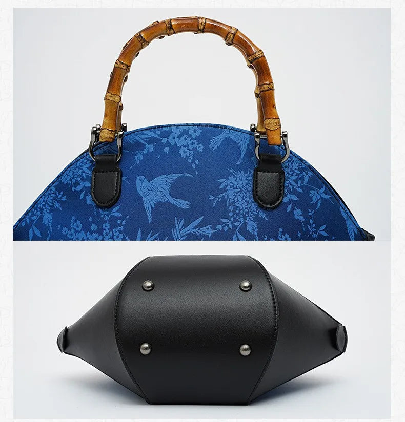 Women's Retro Small Handbag: Mulberry Silk & PU Fashion Trend