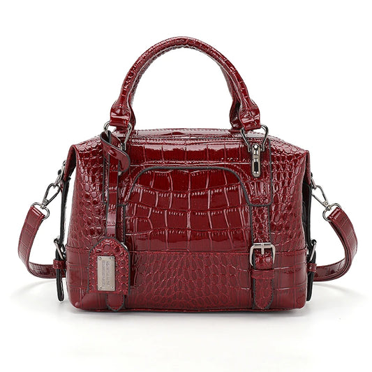 2025 New Mom Shoulder Designer Bag: Luxury Crocodile Pattern Retro Handbag