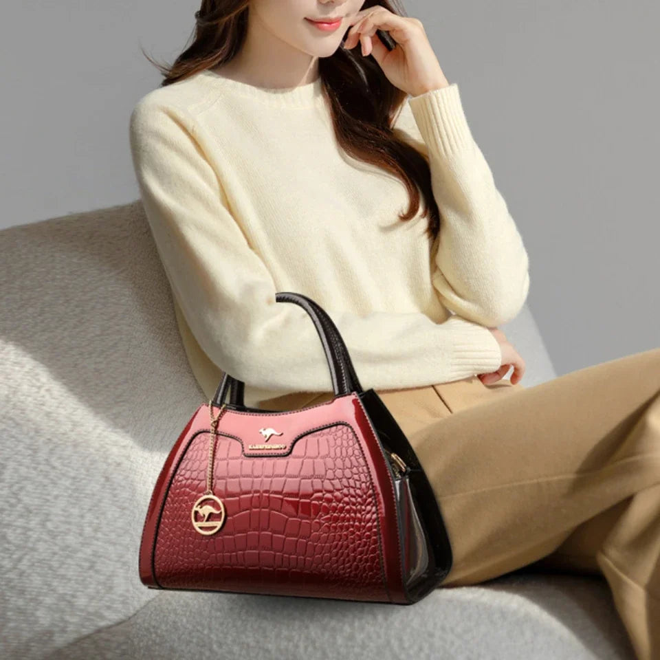 Casual Tote Women's Handbag: High-Quality Leather Top-Handle with Luxury