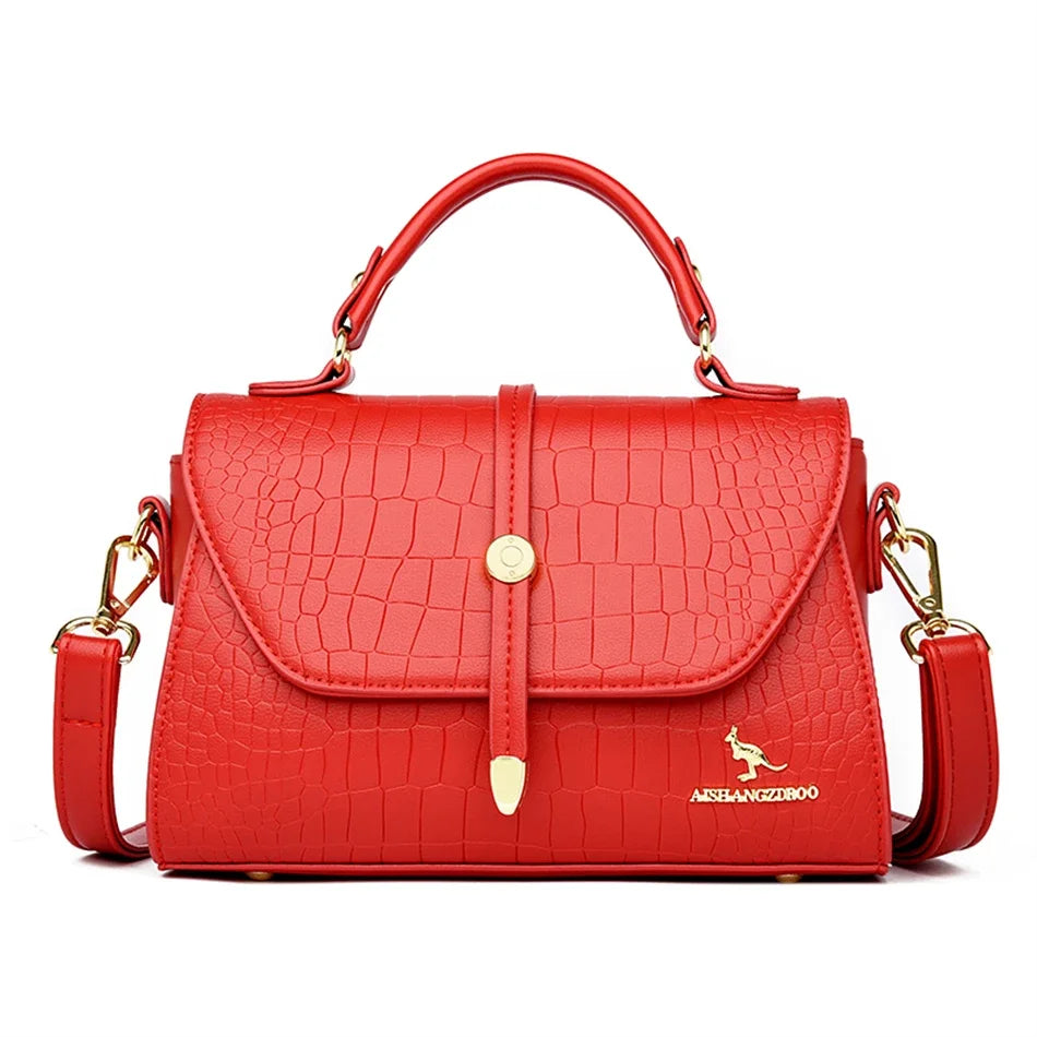 2025 Luxury Crocodile Leather Crossbody Bag: Designer Handbag for Women