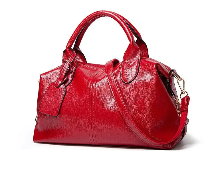 2025 100% Cowhide Leather Women's Handbag: New Lychee Pattern, Soft & Fashionable