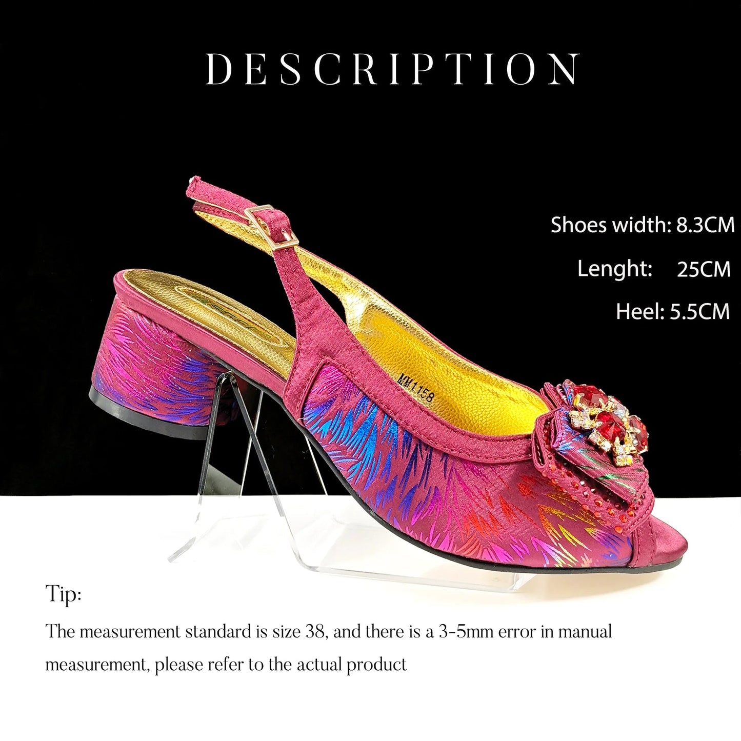 New Design Style Women's Heels and Elegant Bag Set - Color-Matching Handbag for Wedding and Party