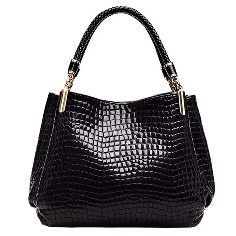 3-Layer Alligator Leather Crossbody Bag: Luxury Designer Handbag for Women