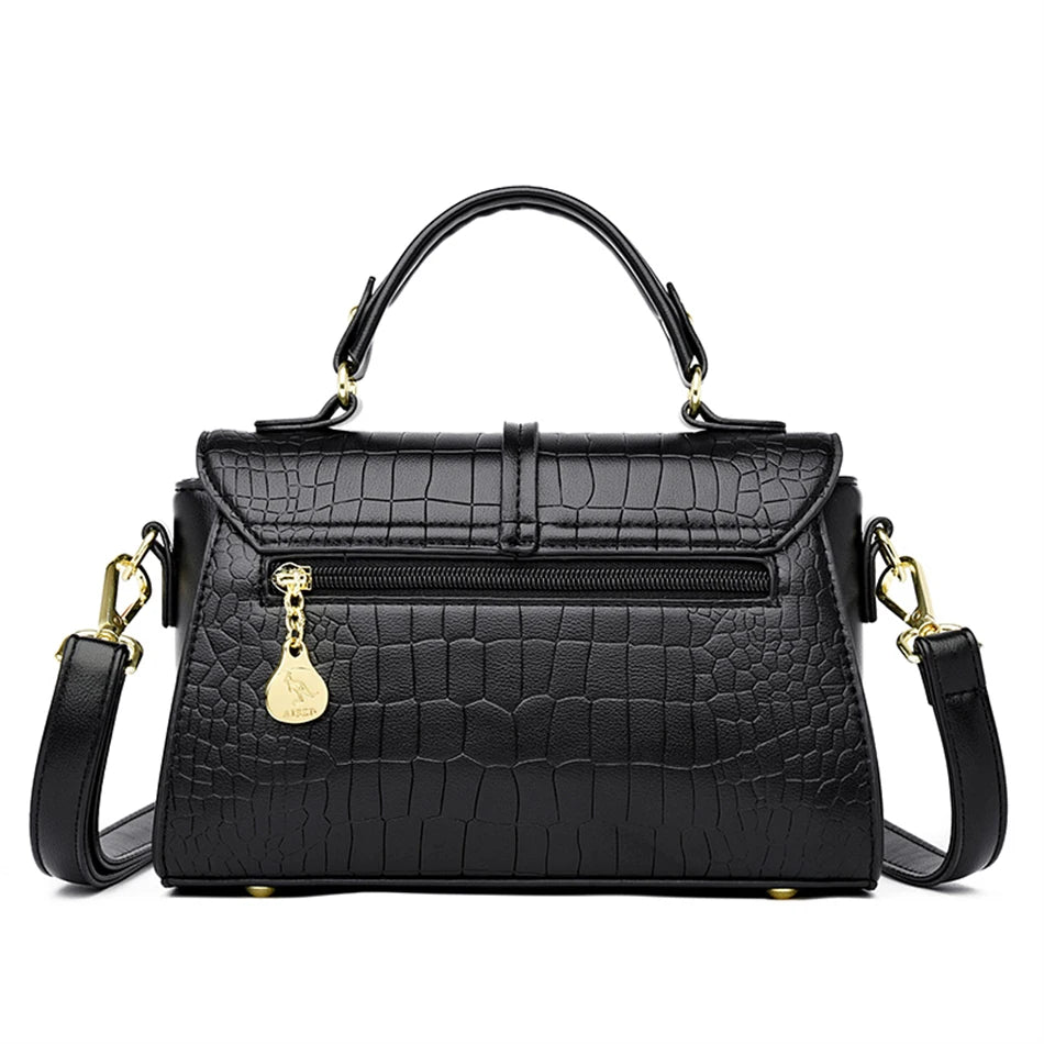 2025 Luxury Crocodile Leather Crossbody Bag: Designer Handbag for Women