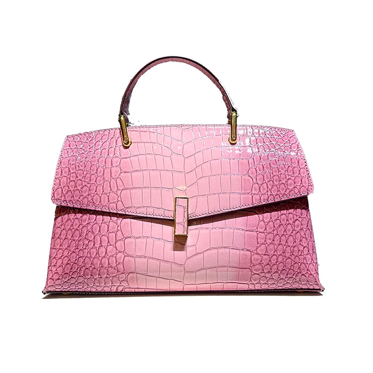 Crocodile Pattern Leather Women's Handbag: Luxury Fashion Shell Shoulder & Crossbody Bag