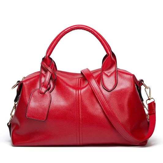 2025 100% Cowhide Leather Women's Handbag: New Lychee Pattern, Soft & Fashionable