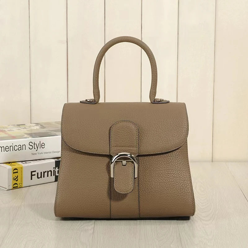 2025 Designer Luxury Fashion: 100% Genuine Leather Women’s Top-Handle Handbag