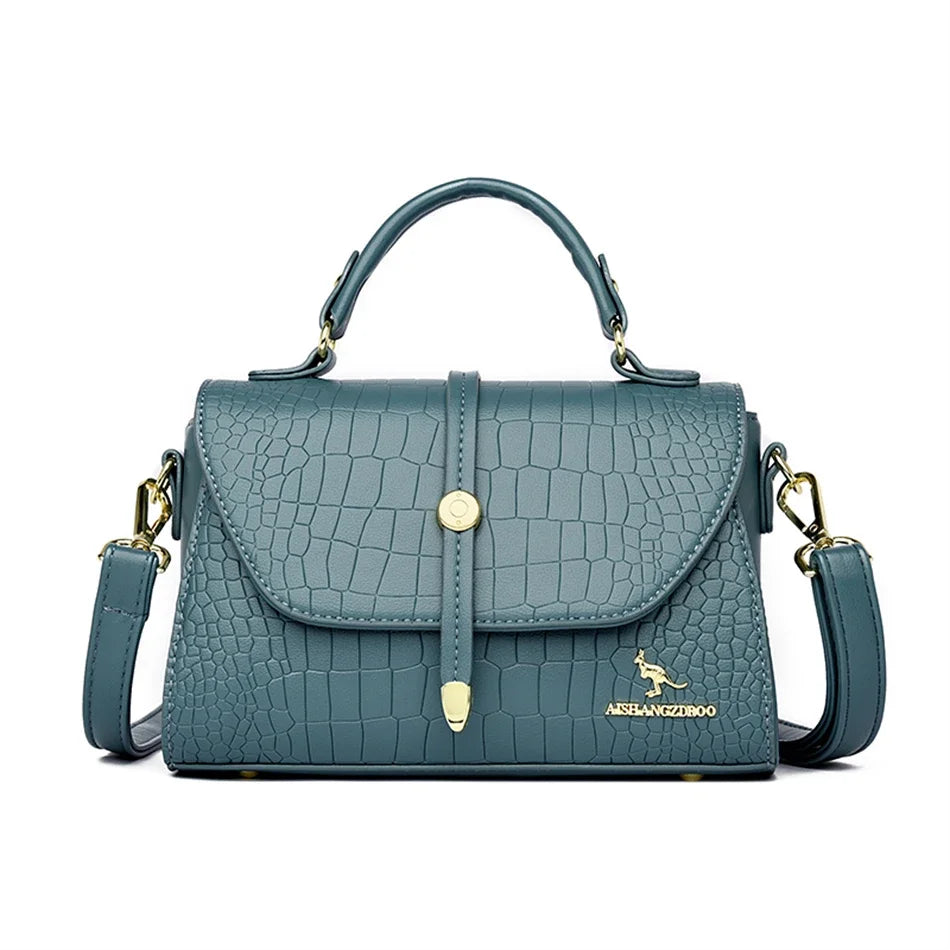 2025 Luxury Crocodile Leather Crossbody Bag: Designer Handbag for Women