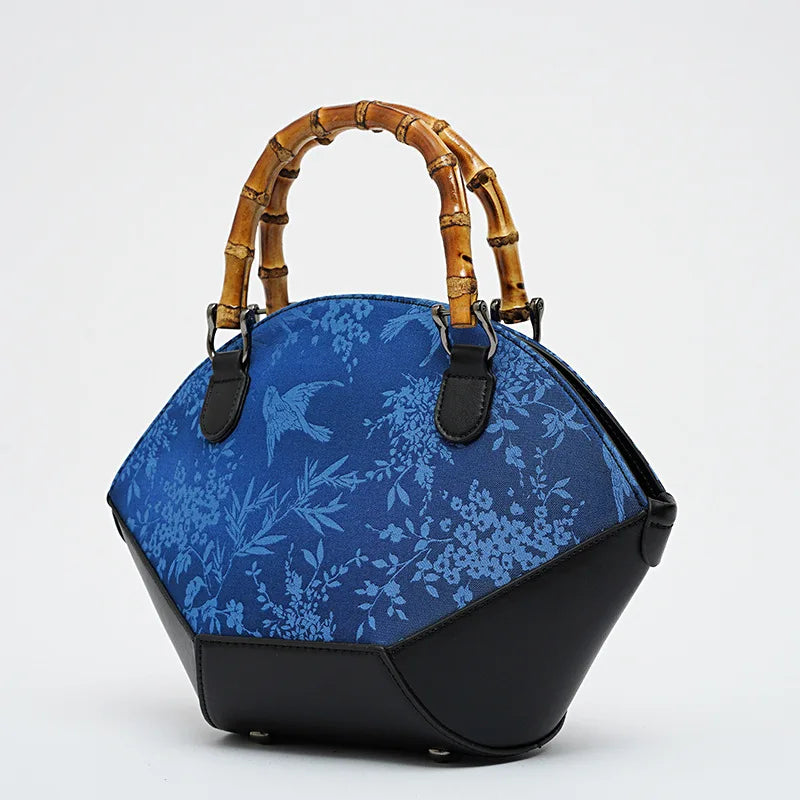 Women's Retro Small Handbag: Mulberry Silk & PU Fashion Trend