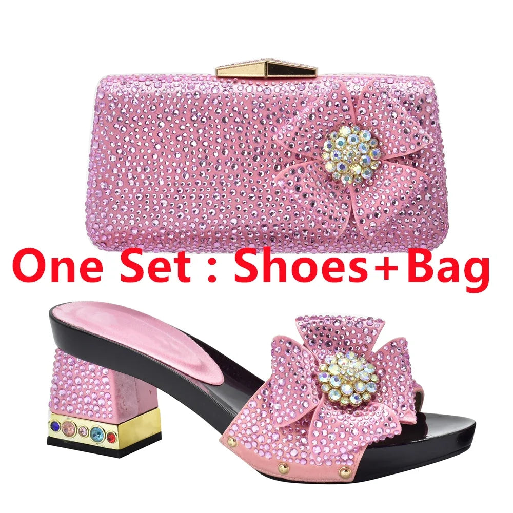 New Arrival Italian Shoes and Bags Set - Free Shipping! Matching Shoes and Bags for Women’s Wedding