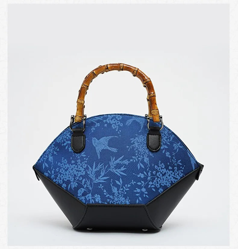 Women's Retro Small Handbag: Mulberry Silk & PU Fashion Trend