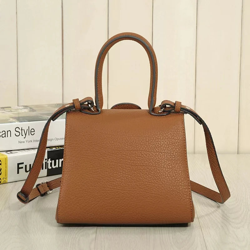 2025 Designer Luxury Fashion: 100% Genuine Leather Women’s Top-Handle Handbag