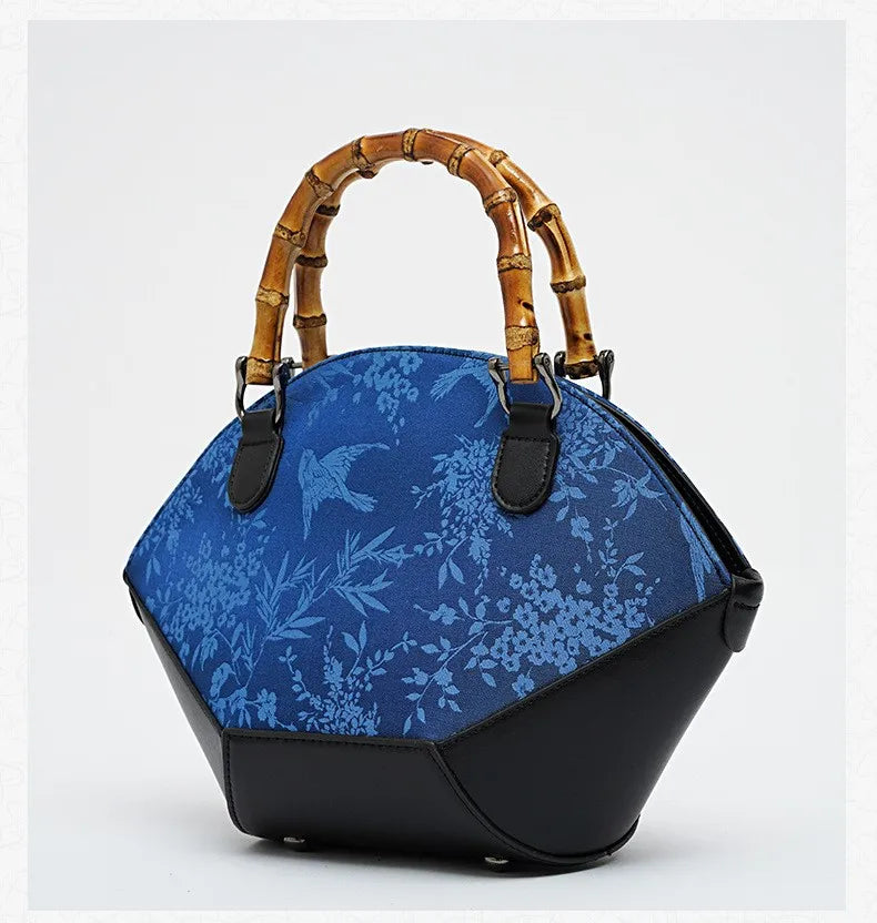 Women's Retro Small Handbag: Mulberry Silk & PU Fashion Trend